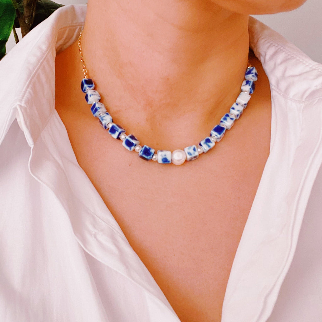 Santorini Touch Freshwater Pearl Necklace-1