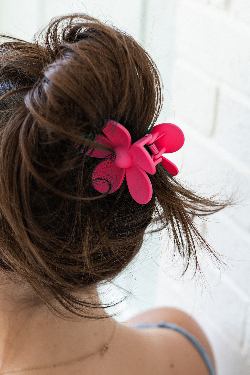 Rosy Flower Hair Claw Clip