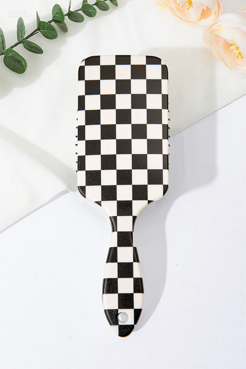 Black Checkered Pattern Air Cushion Comb