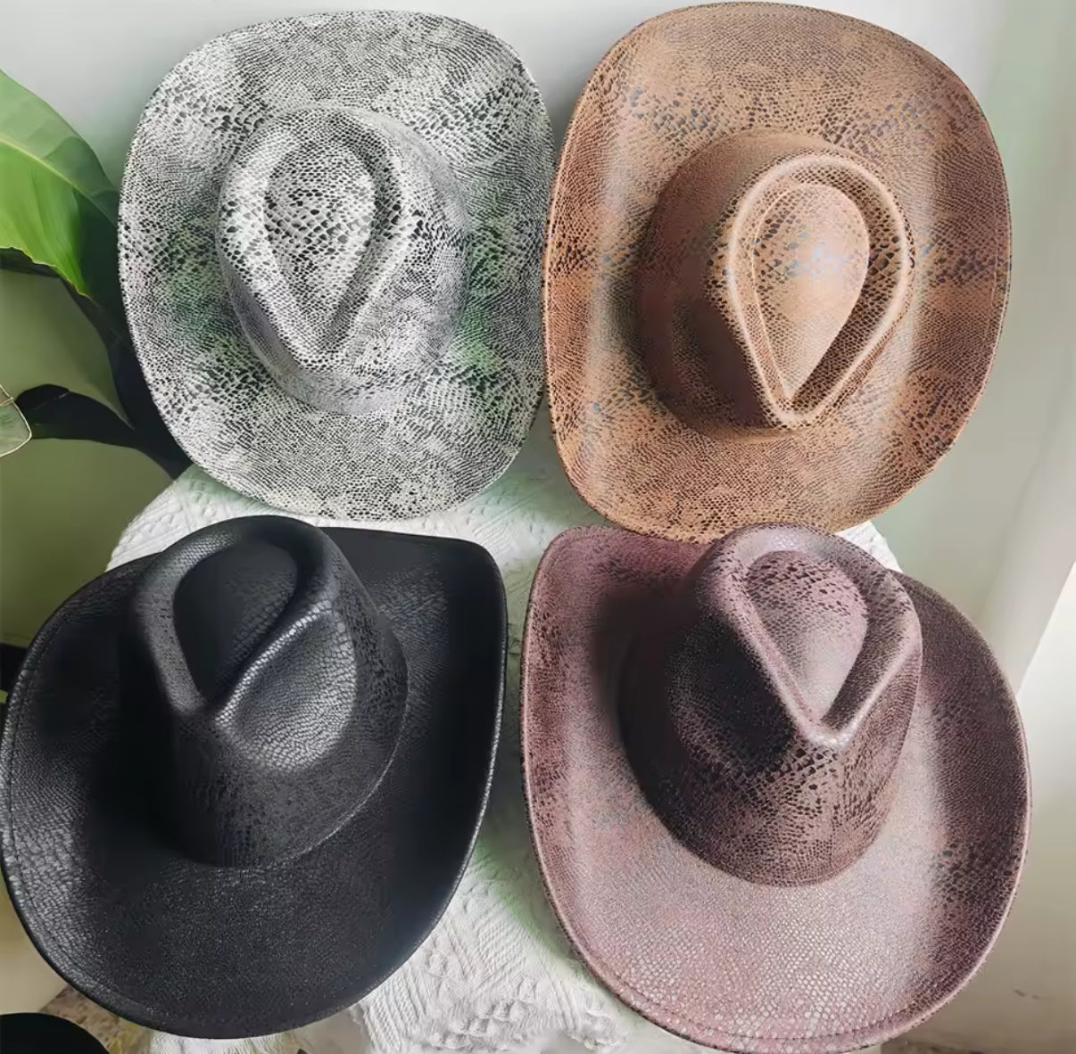 Snake Print Cowboy Hat-1