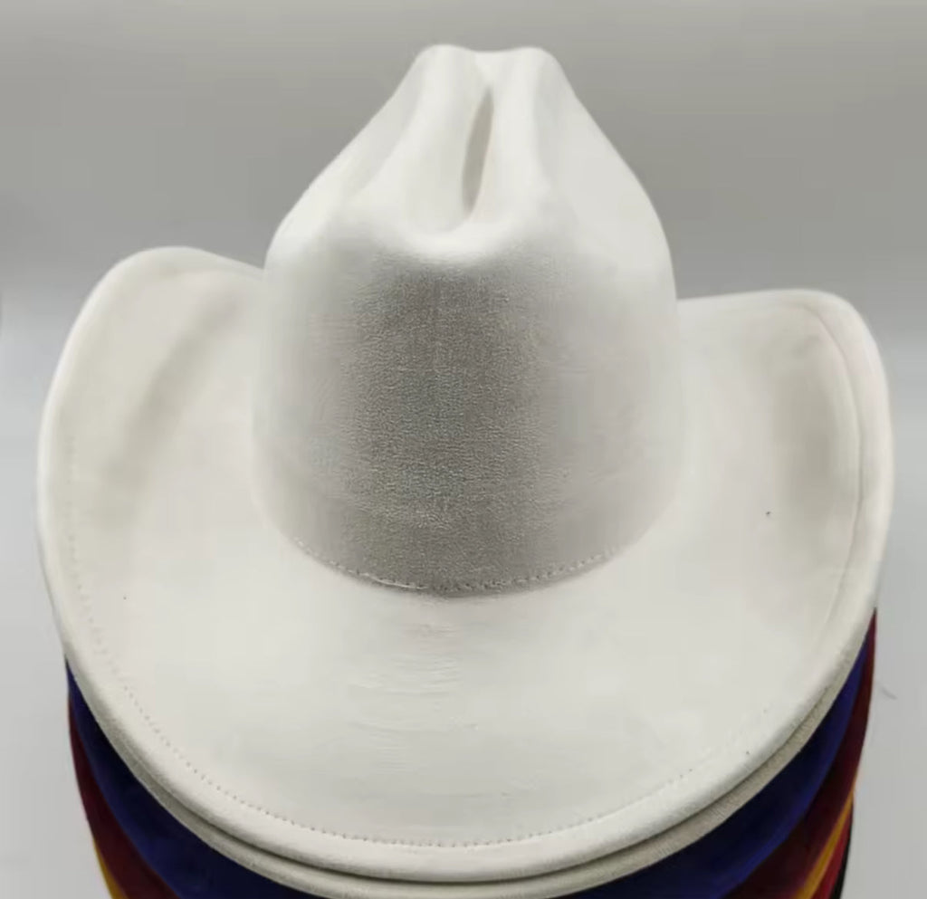 Premium Suede Cowboy Hat - Adjustable Straps Inside, Unisex Design, Size 56-58cm(S-L), Western Style, Great for Burning, Shipped in a Box-4