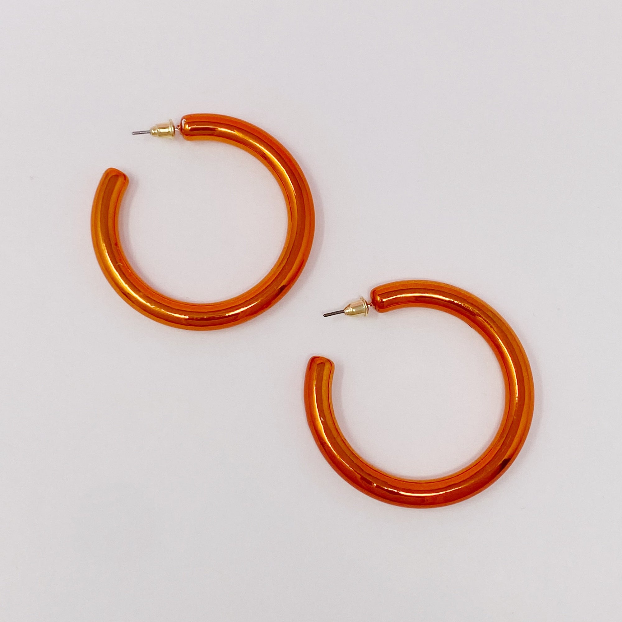 Colored Tube Hoop Earrings-7