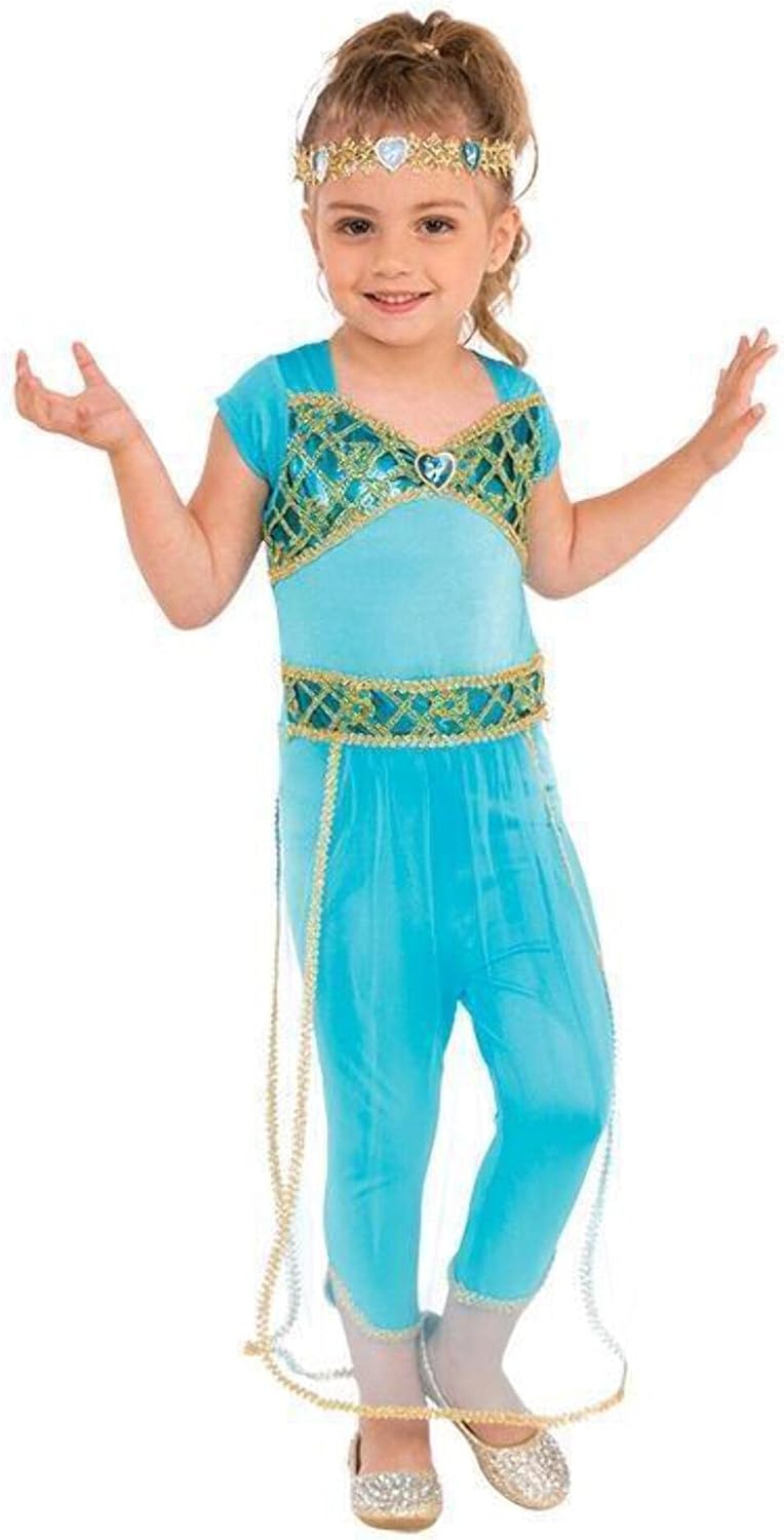 Girls Blue Genie Princess Costume