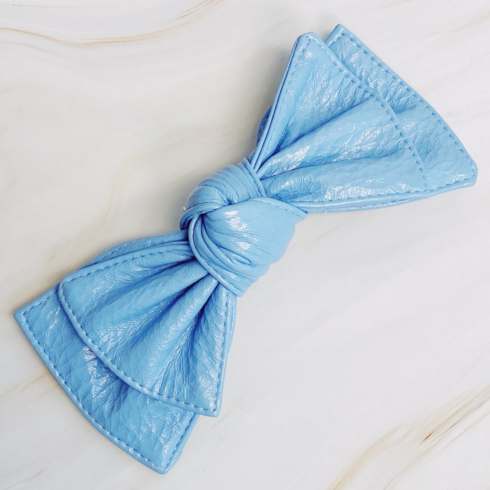 Patent Double Bow Hair Clip-7