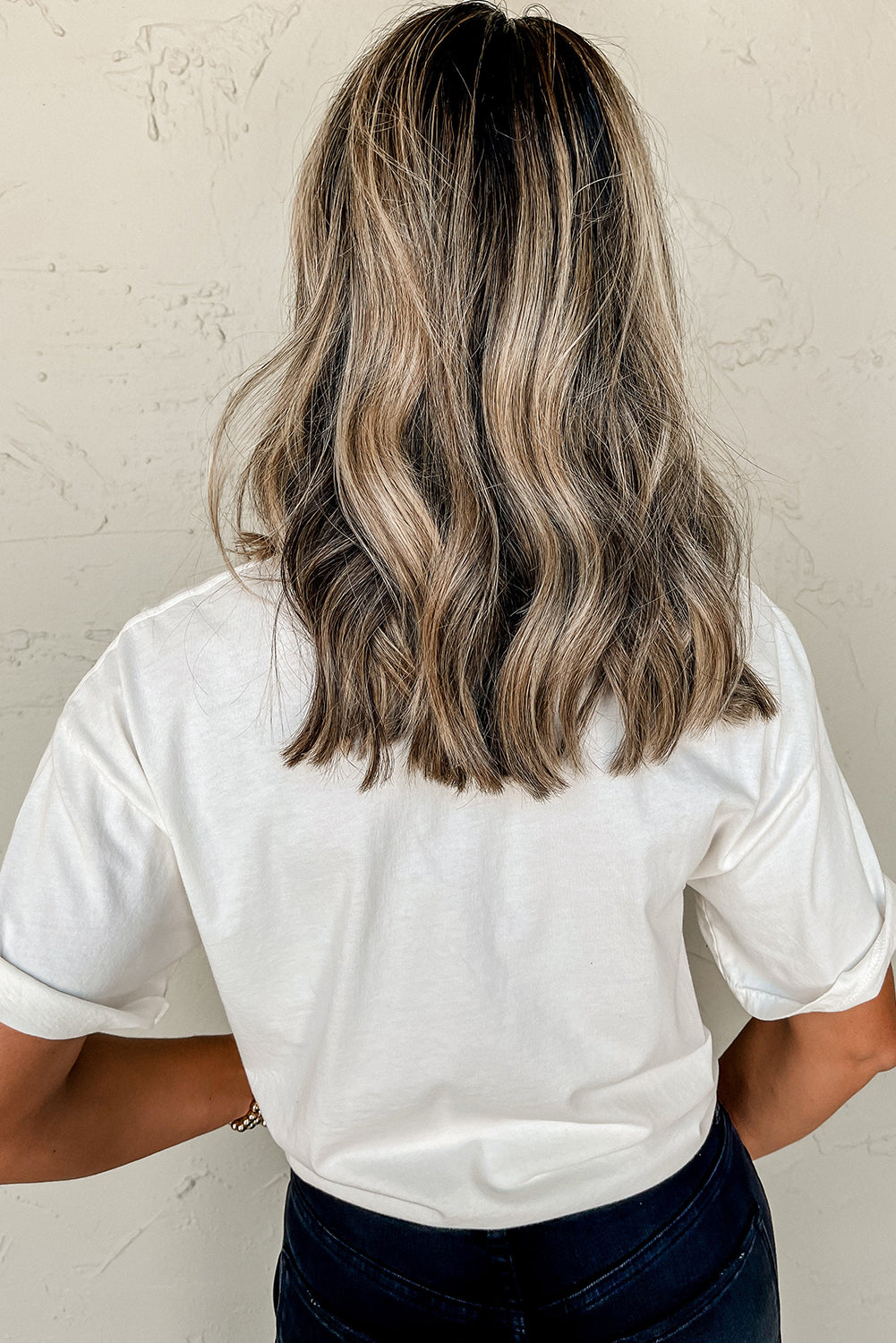 White game day Bow Graphic Crewneck Tee