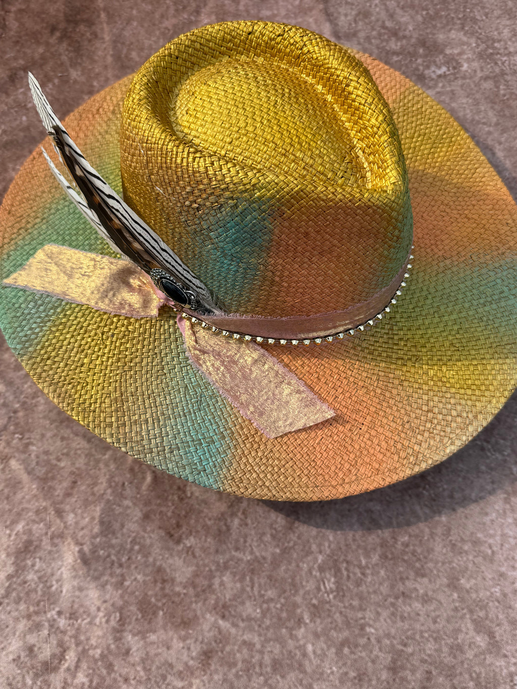 Custom painted Straw Hat-2