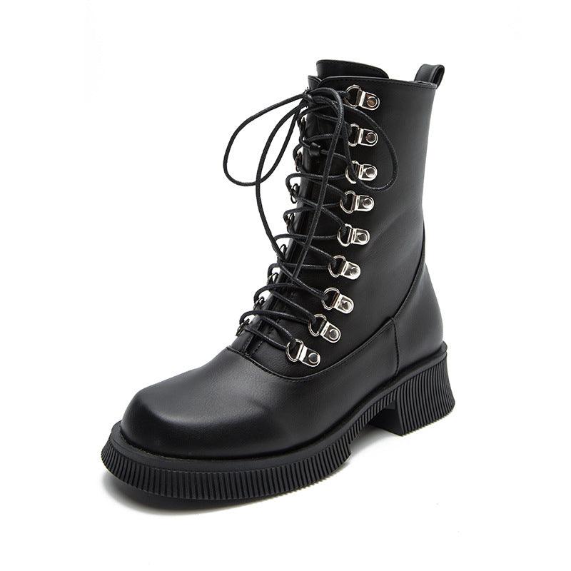 Black Knight Lace-Up Boots