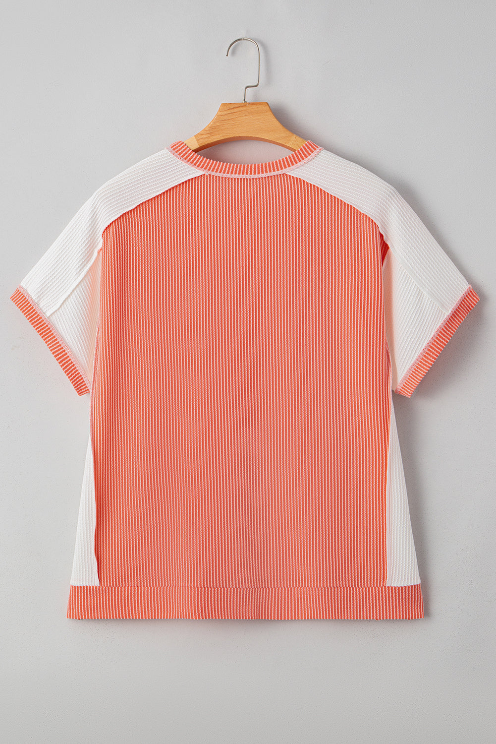Carrot Twist Rib Colorblock Plus Size Top