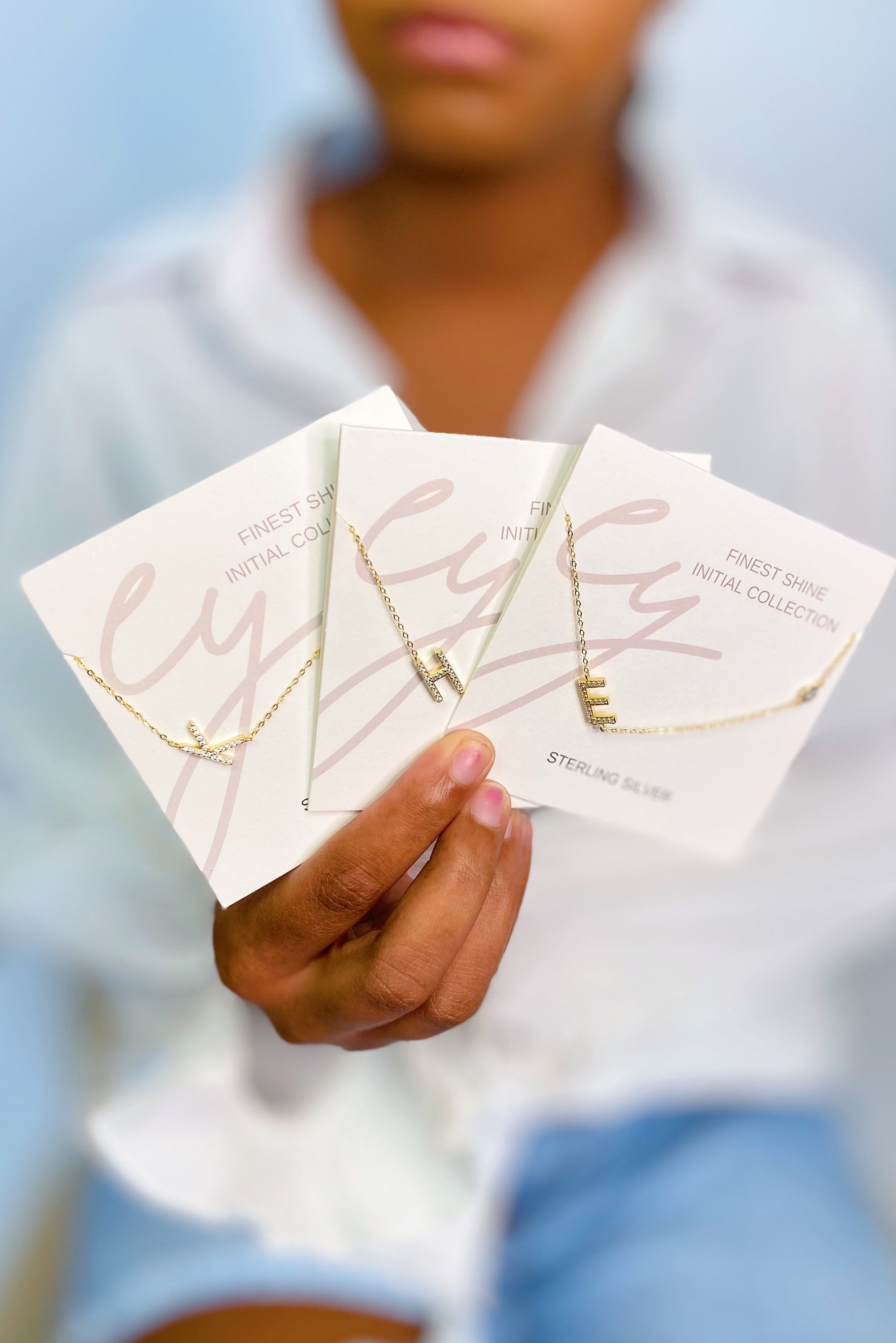 Finest Shine Initial Sterling Silver Necklace-0