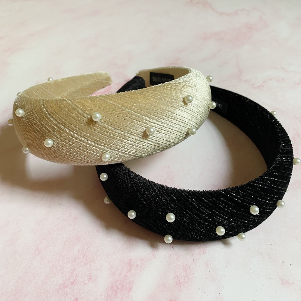 Silky Velvet Pearl Headband-4