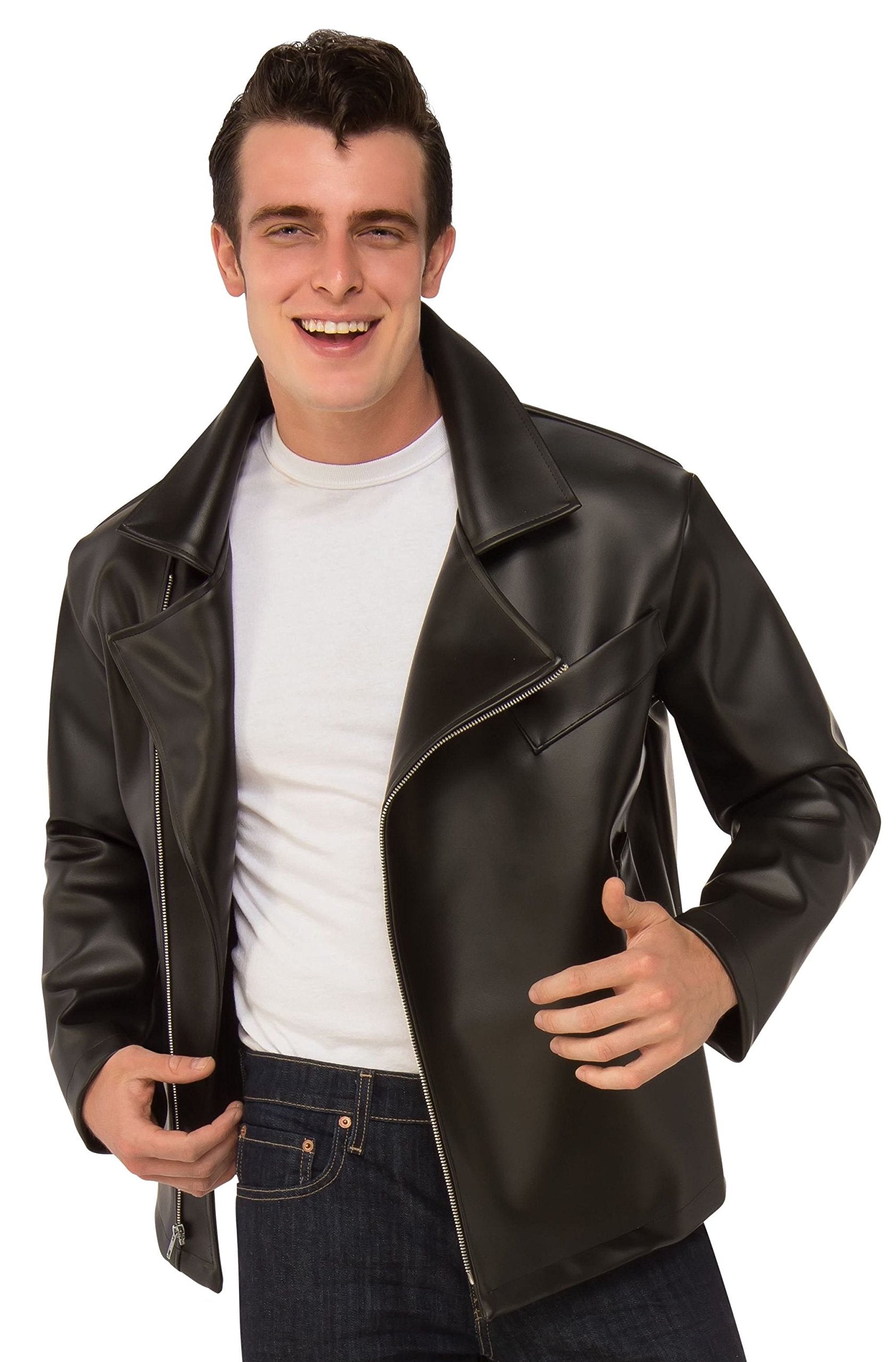 Mens Grease T-Birds Leather Look Costume Jacket