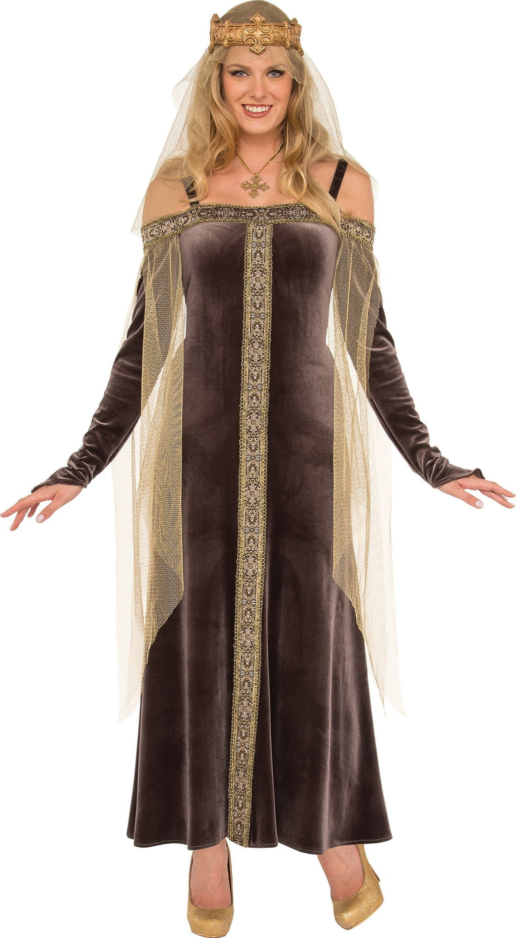 Womens Medieval Lady Grey Costume