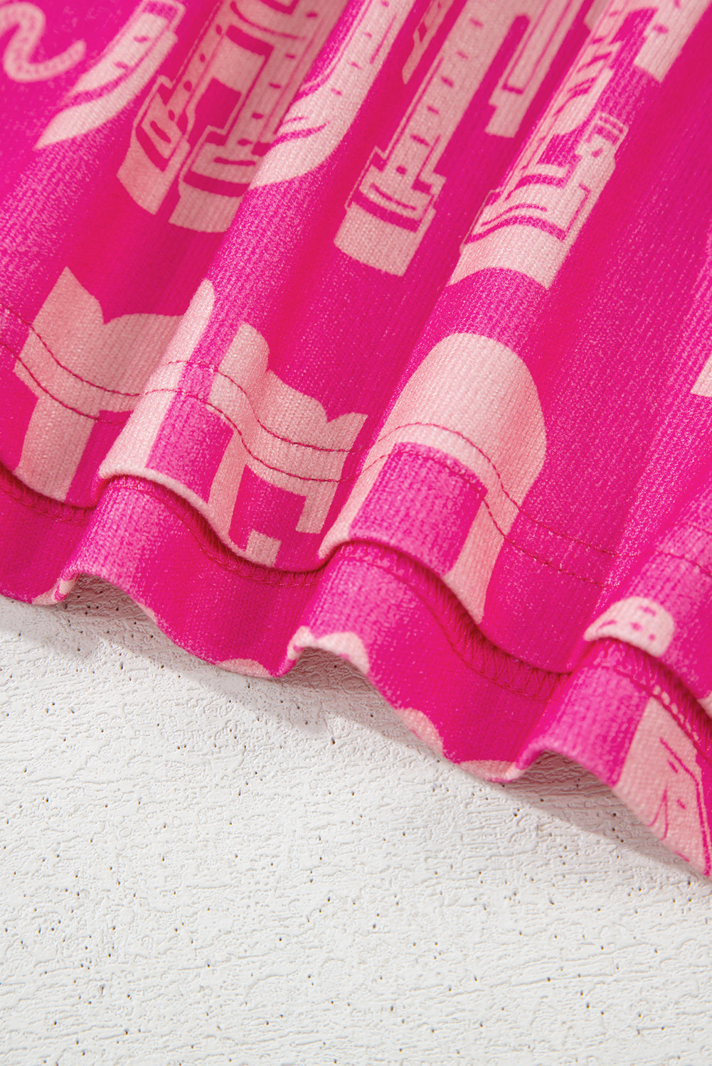 Rose Vintage Letter Print Graphic Loose Tee