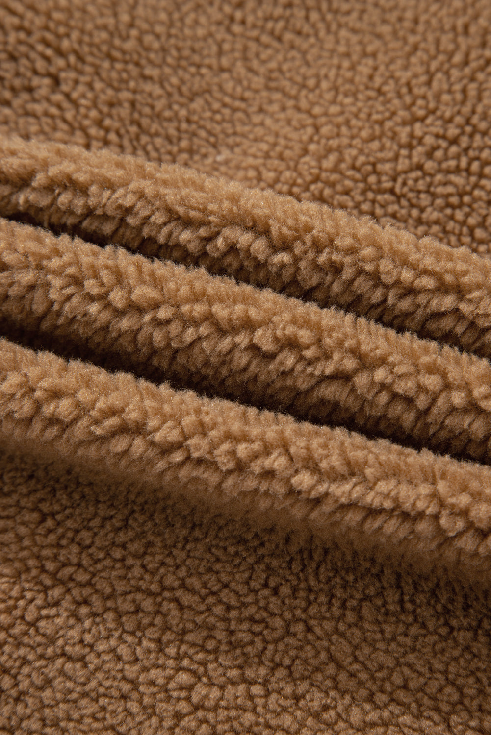 Light French Beige Fleece Tie Front Winter Vest