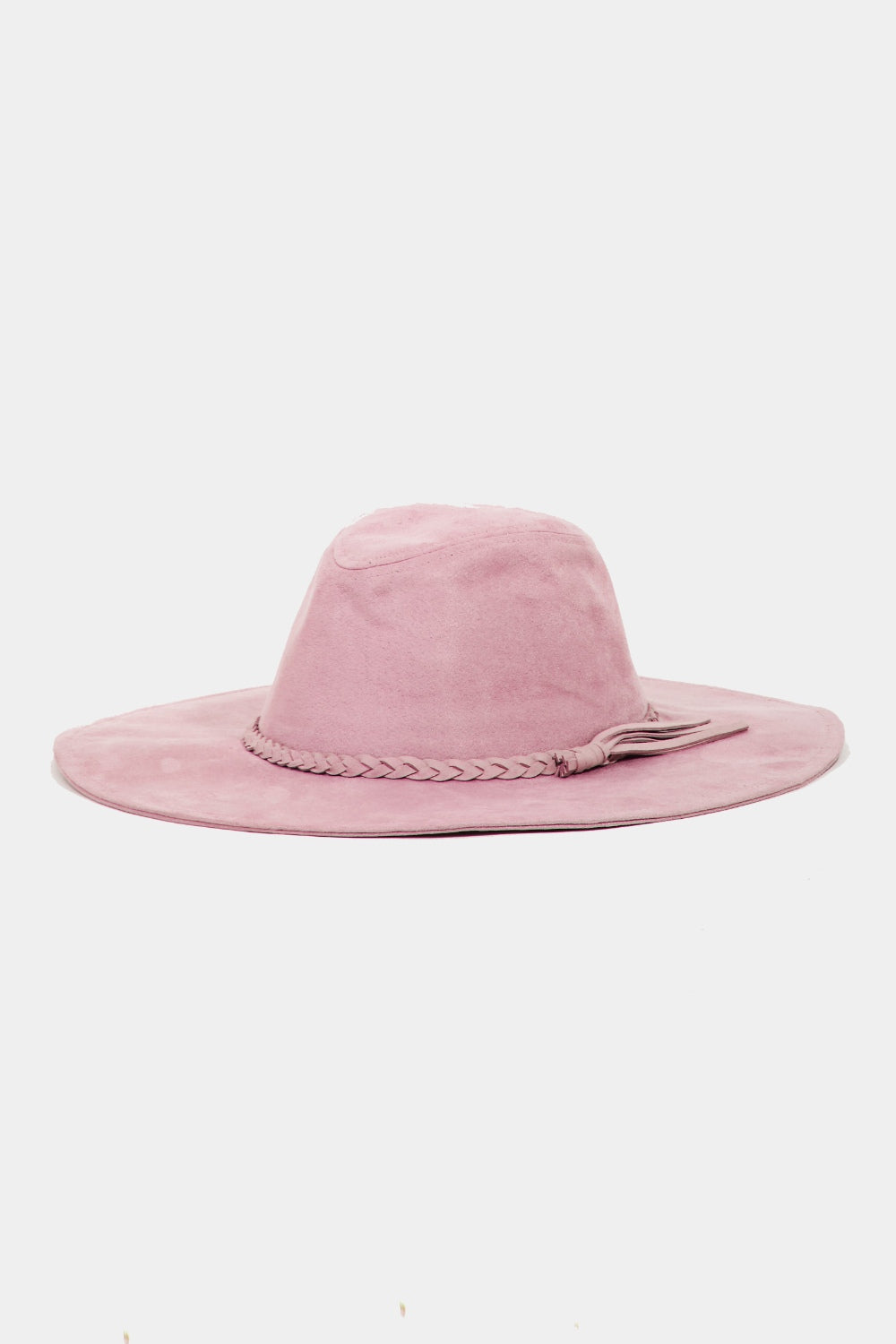 Fame Braided Faux Suede Hat-0