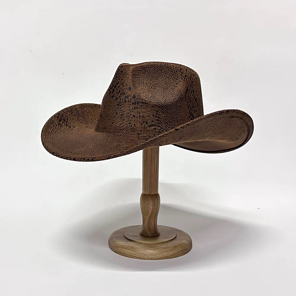 Snake Print Cowboy Hat-0