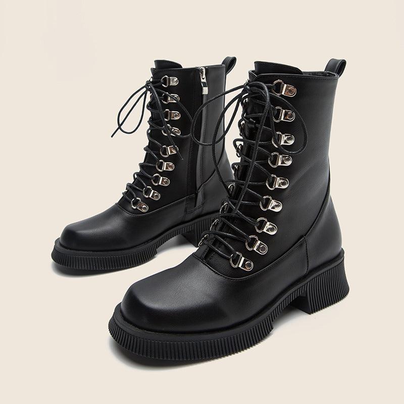 Black Knight Lace-Up Boots