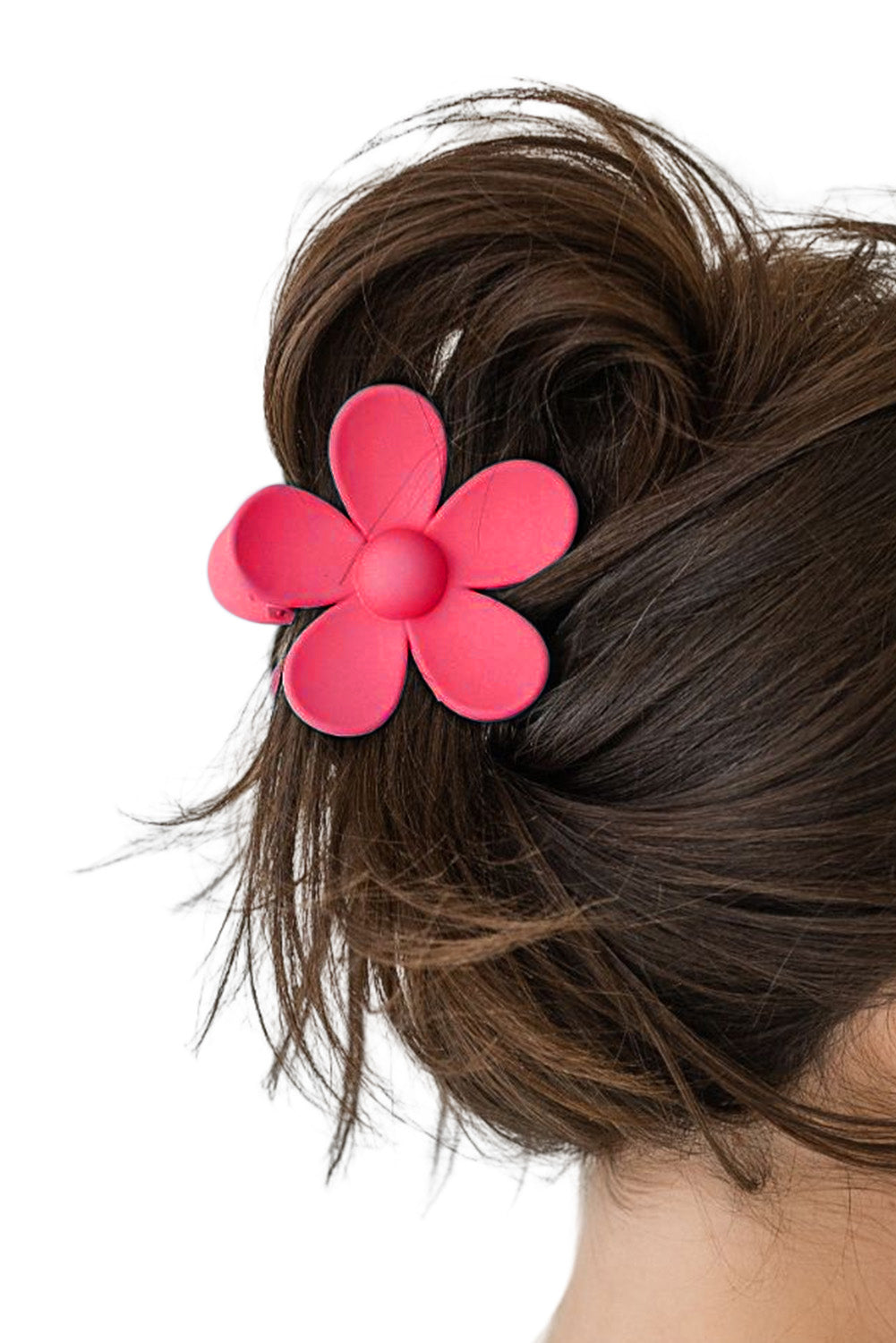 Rosy Flower Hair Claw Clip