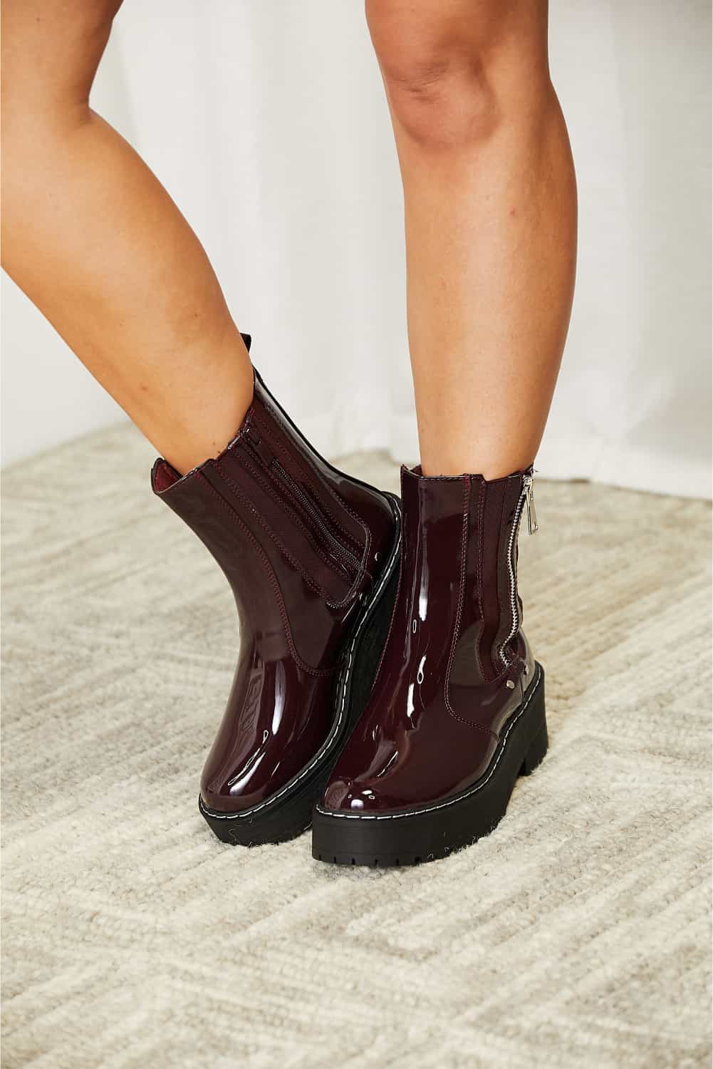 Forever Link Side Zip Platform Boots-4