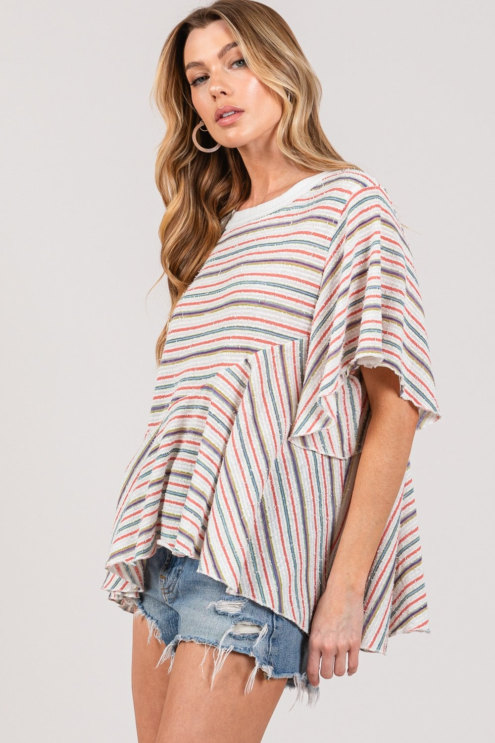 SAGE + FIG Full Size Round Neck Stripe Top-3