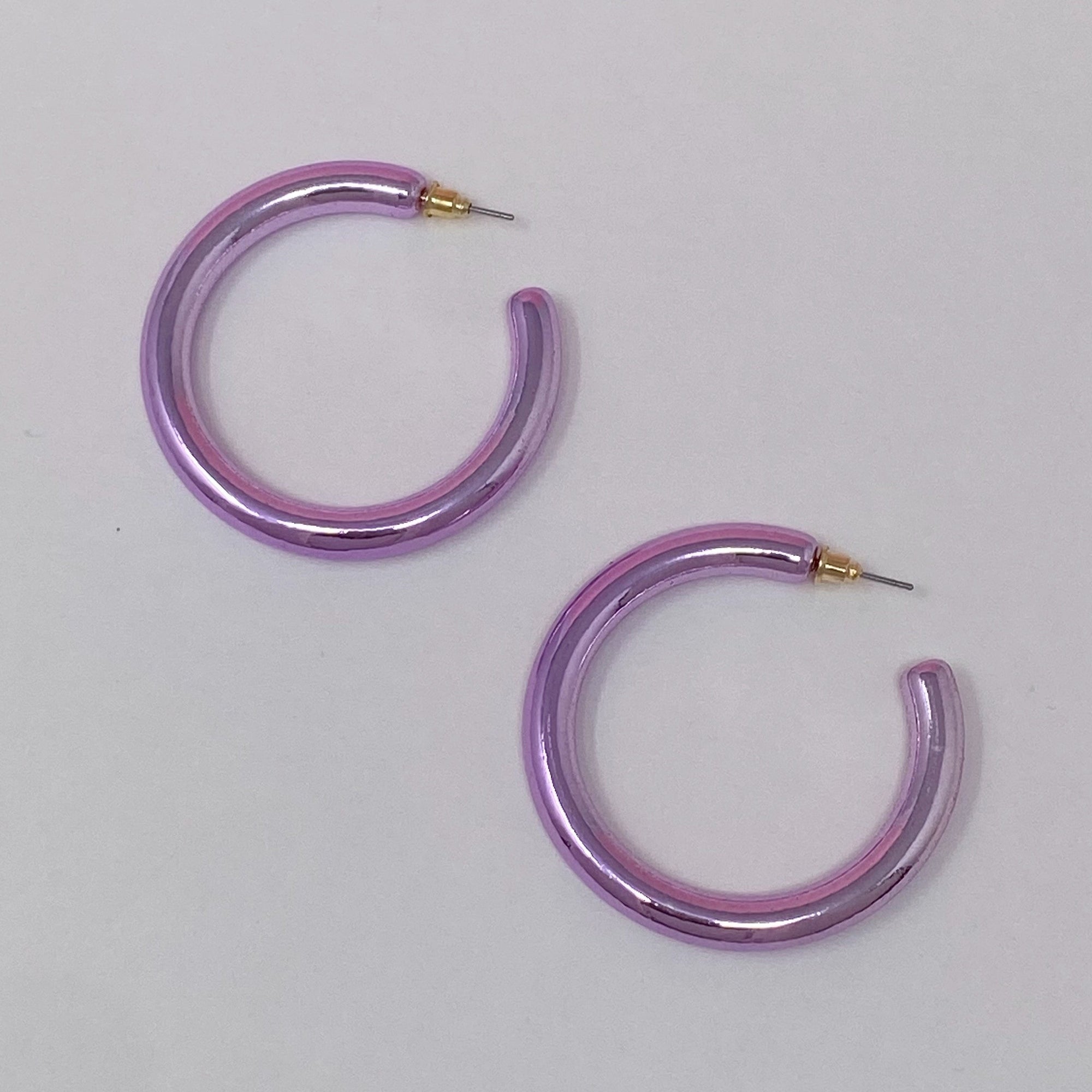 Colored Tube Hoop Earrings-8