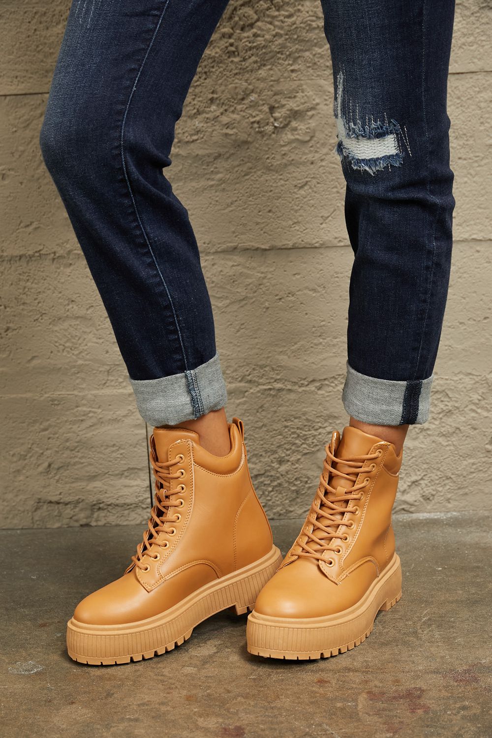 East Lion Corp Platform Combat Boots-4