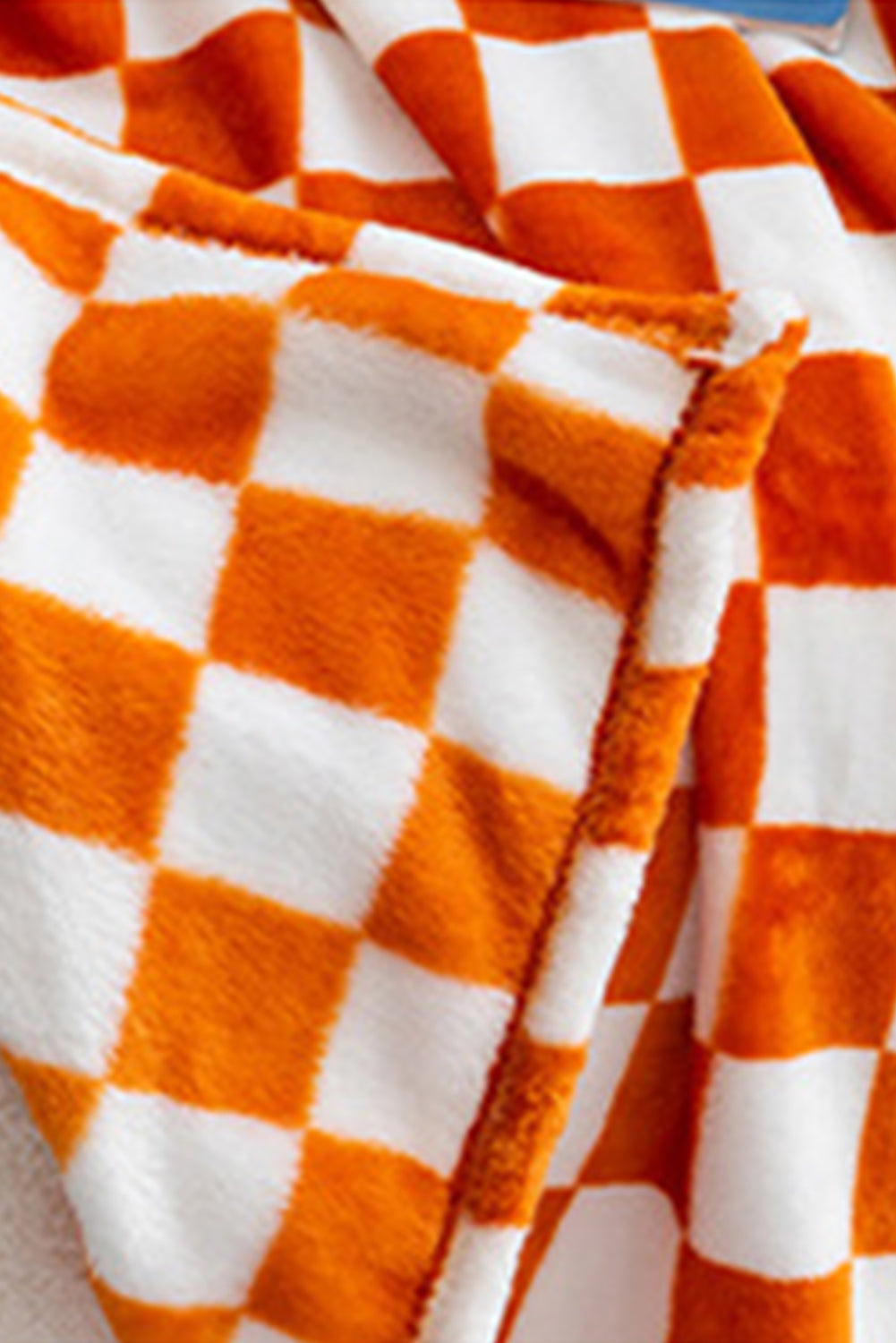 Orange Checkerboard Printed Soft Throw Blanket 120*200cm