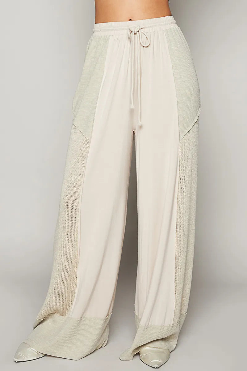 Drawstring Wide Leg Pants