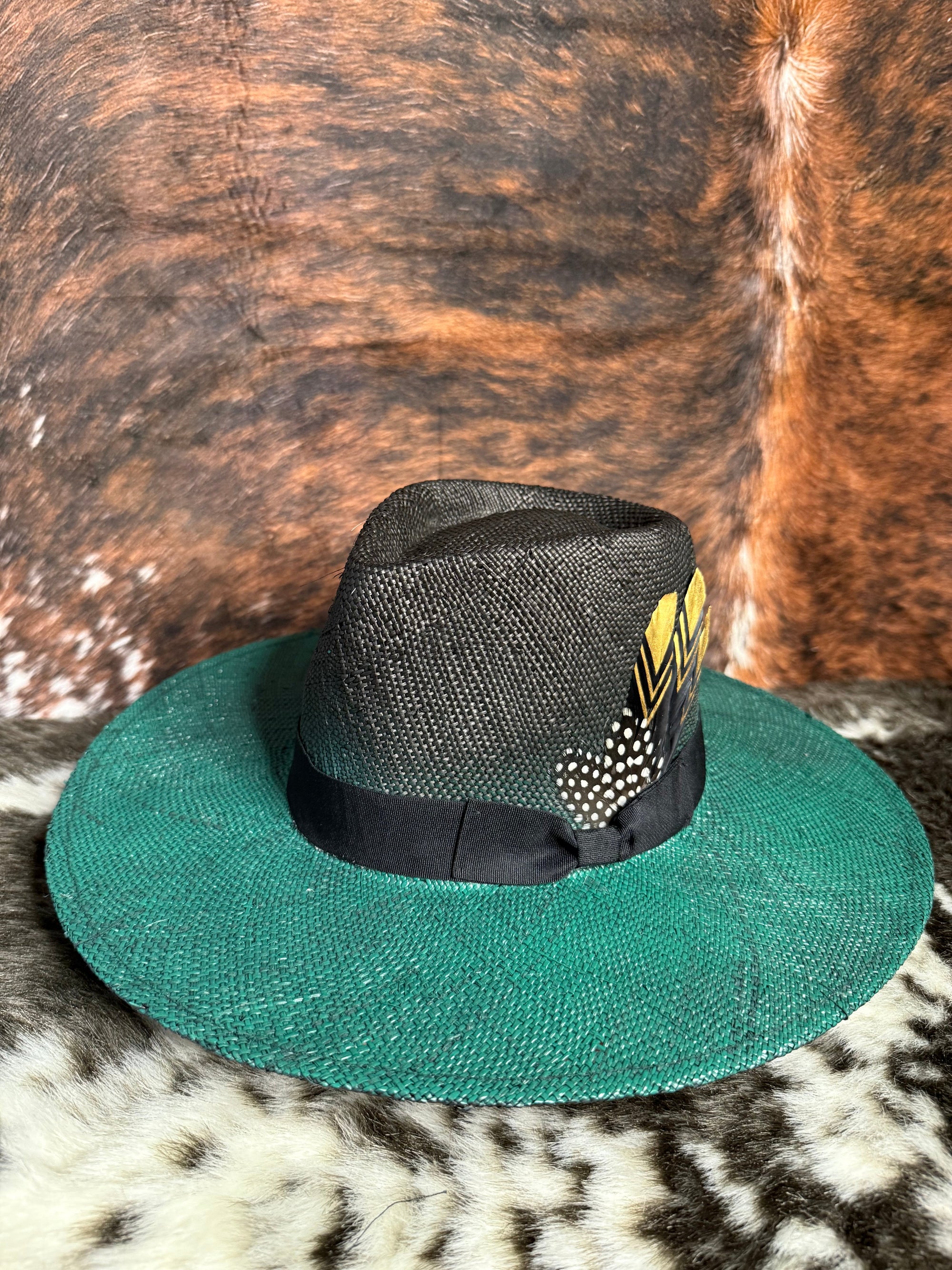 Custom painted Straw Hat-0