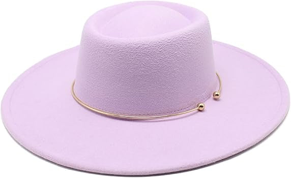 Round Radiant Widebrim Fedora Hats- purple-0