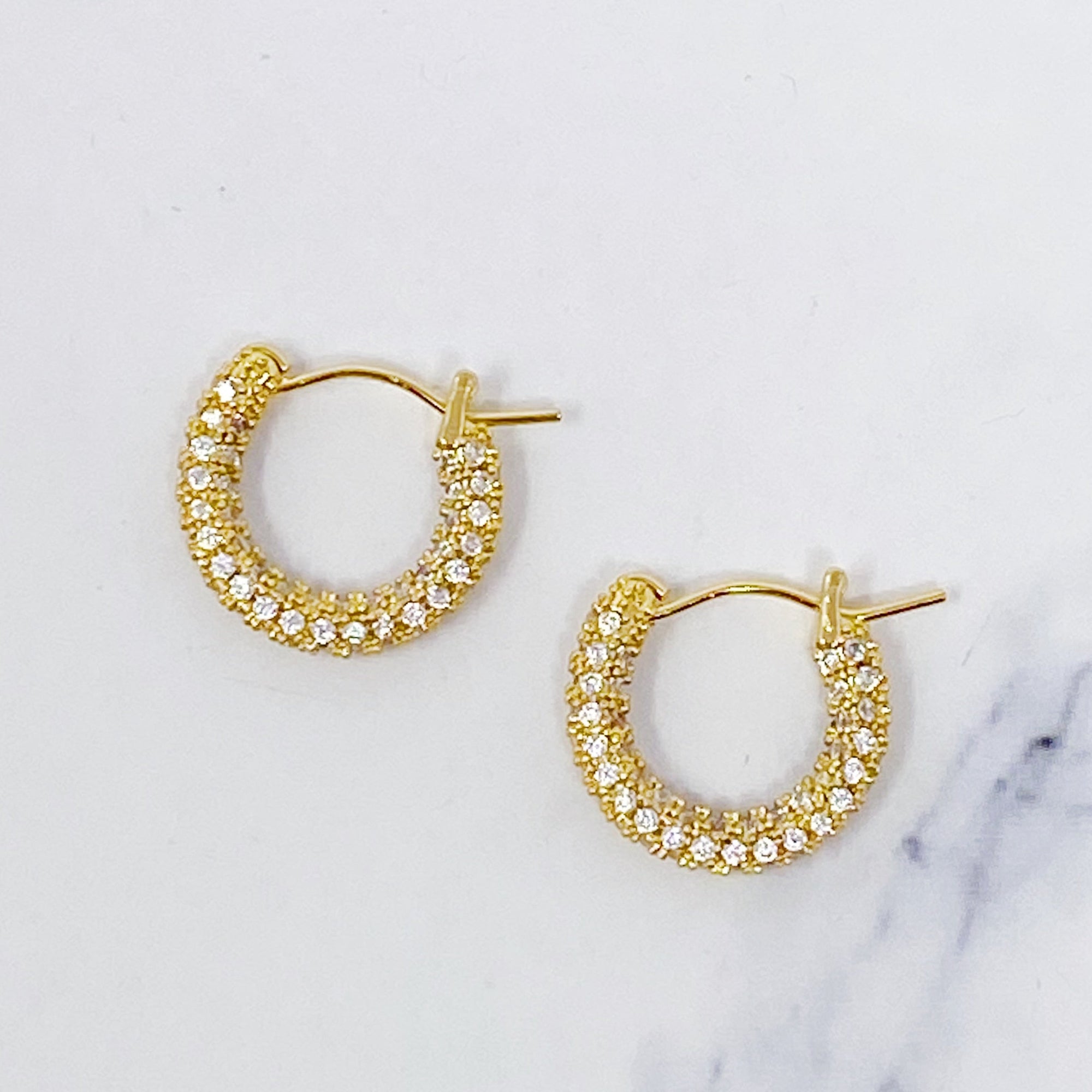 Elegant Shine Hoop Earrings-0