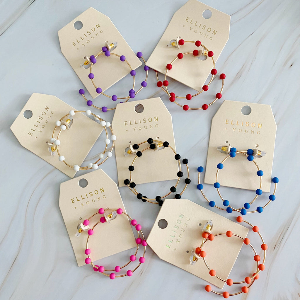 Games On Cloud Nine Hoop Earrings-1