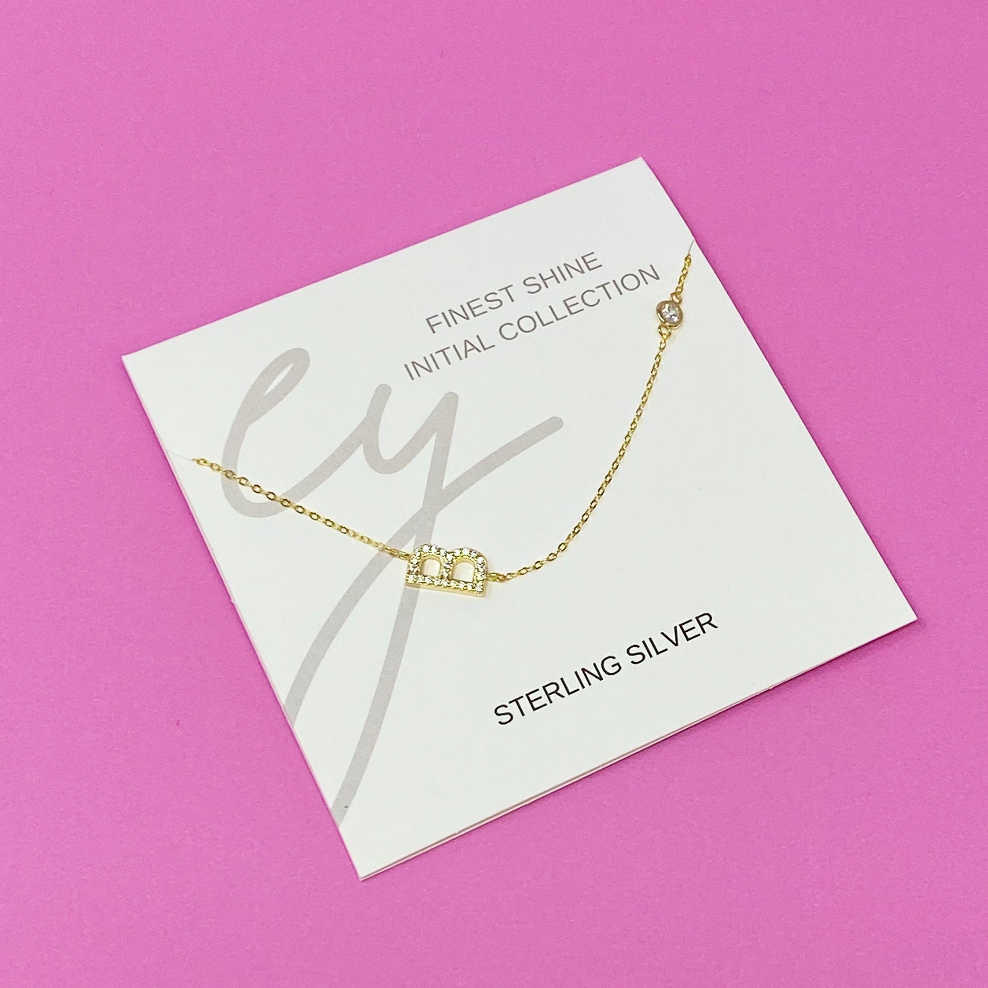 Finest Shine Initial Sterling Silver Necklace-6