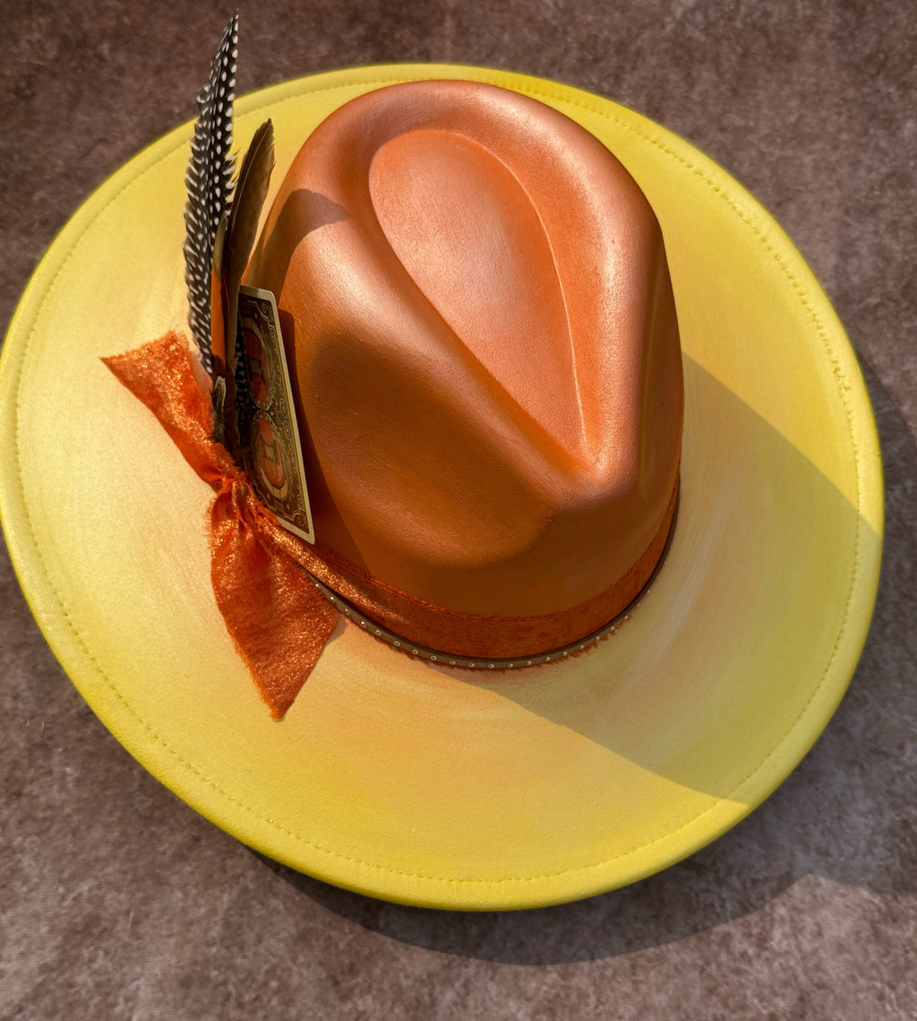 Custom handcrafted SunKiss Fedora Hat-1