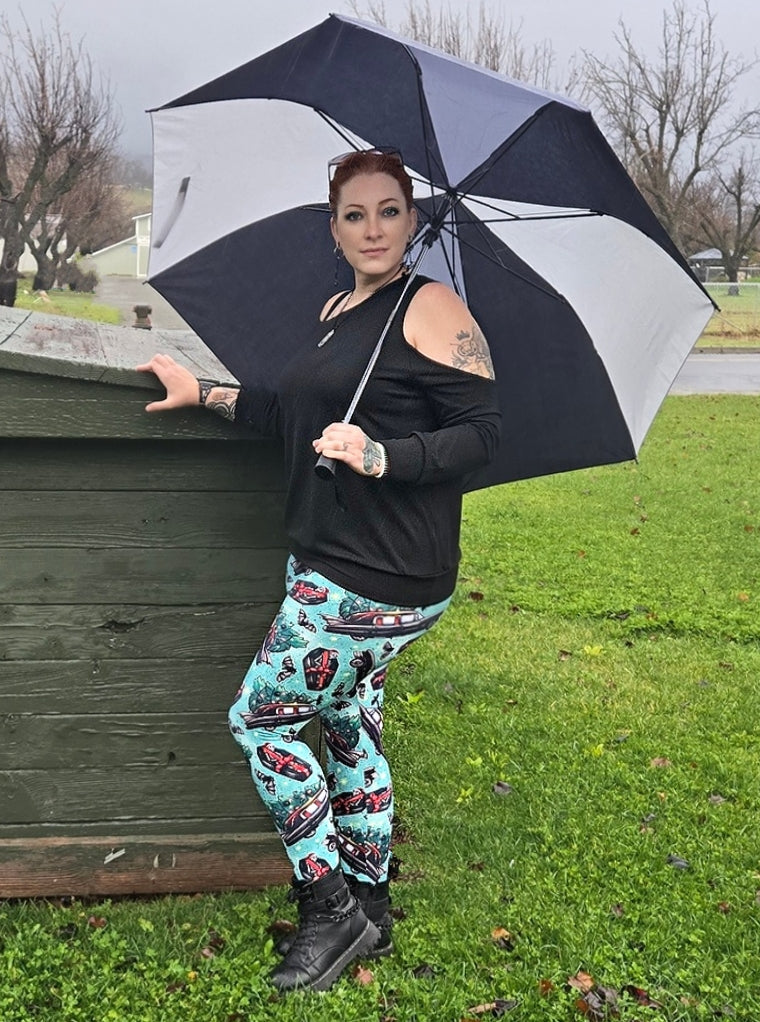 Christmas Ride (Semi-Exclusive) - Goth Creepmas High-quality Handcrafted Vibrant Leggings