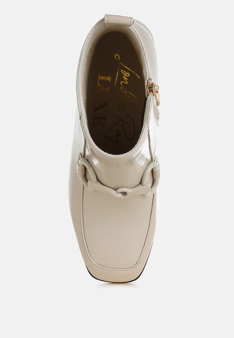 Algol Textured Block Heel Ankle Boots-3