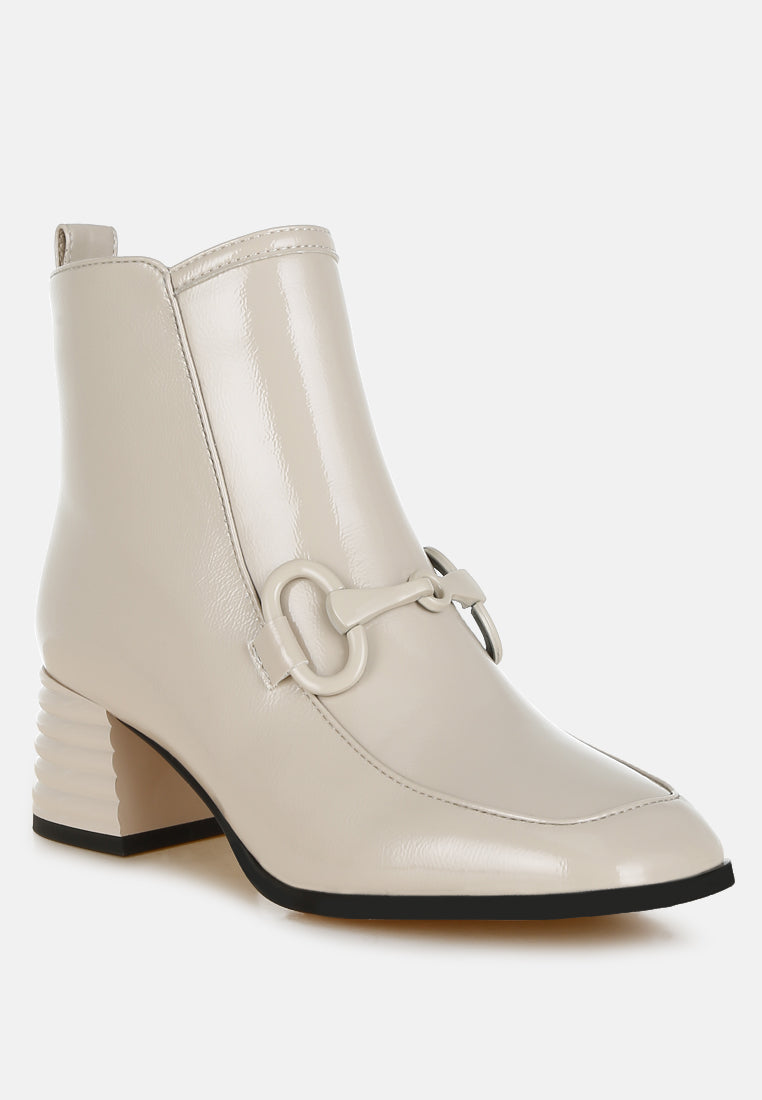 Algol Textured Block Heel Ankle Boots-1