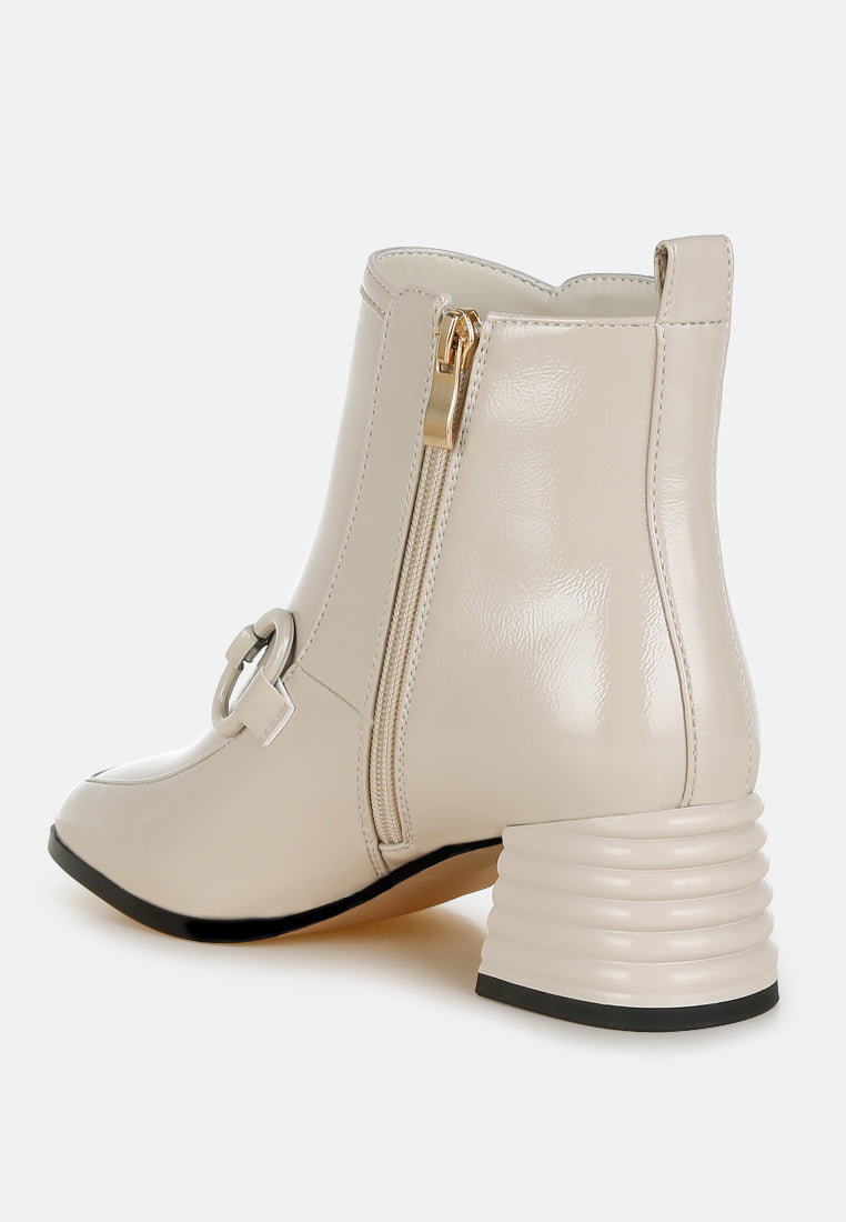 Algol Textured Block Heel Ankle Boots-2