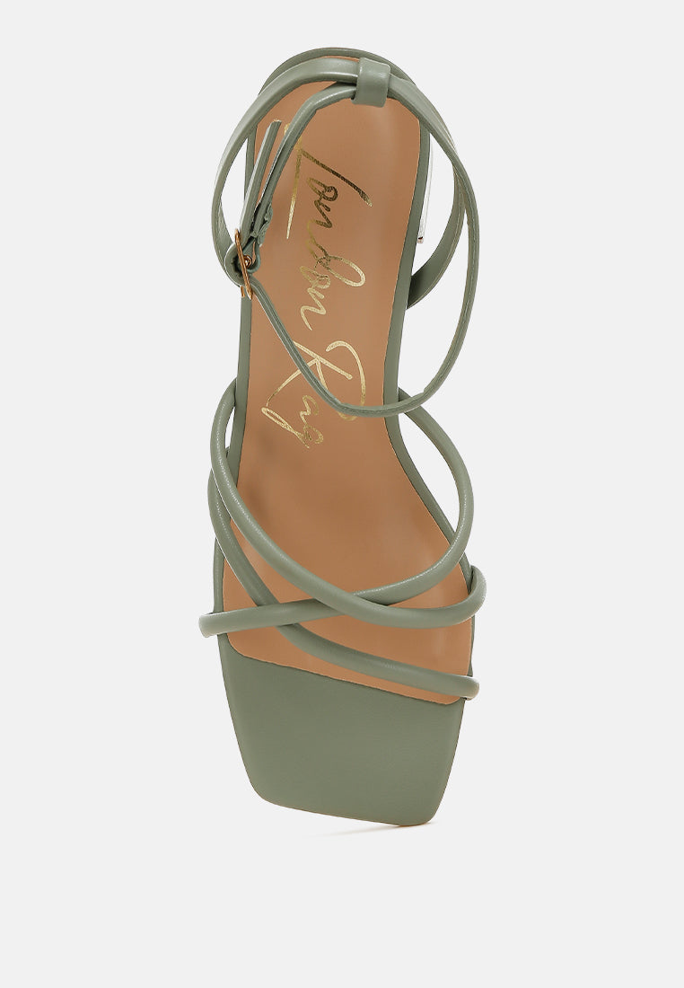 Alyona Low Block Heel Strappy Sandals-3