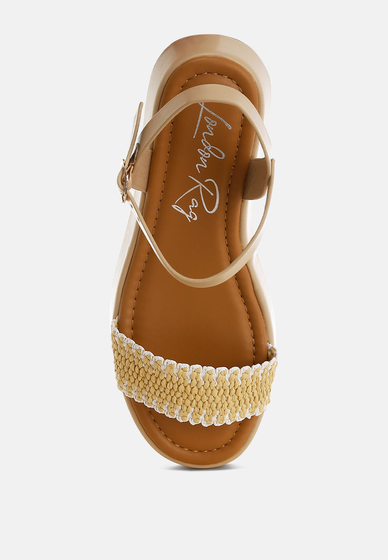 Anglong Raffia Flatform Sandals-4
