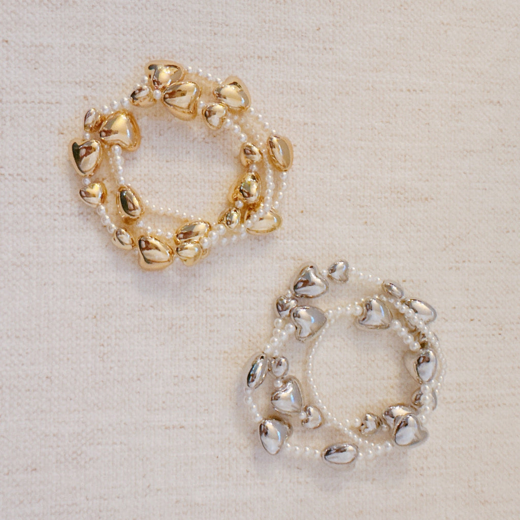 Annie Puffy Hearts Bracelet Set Of 3-2