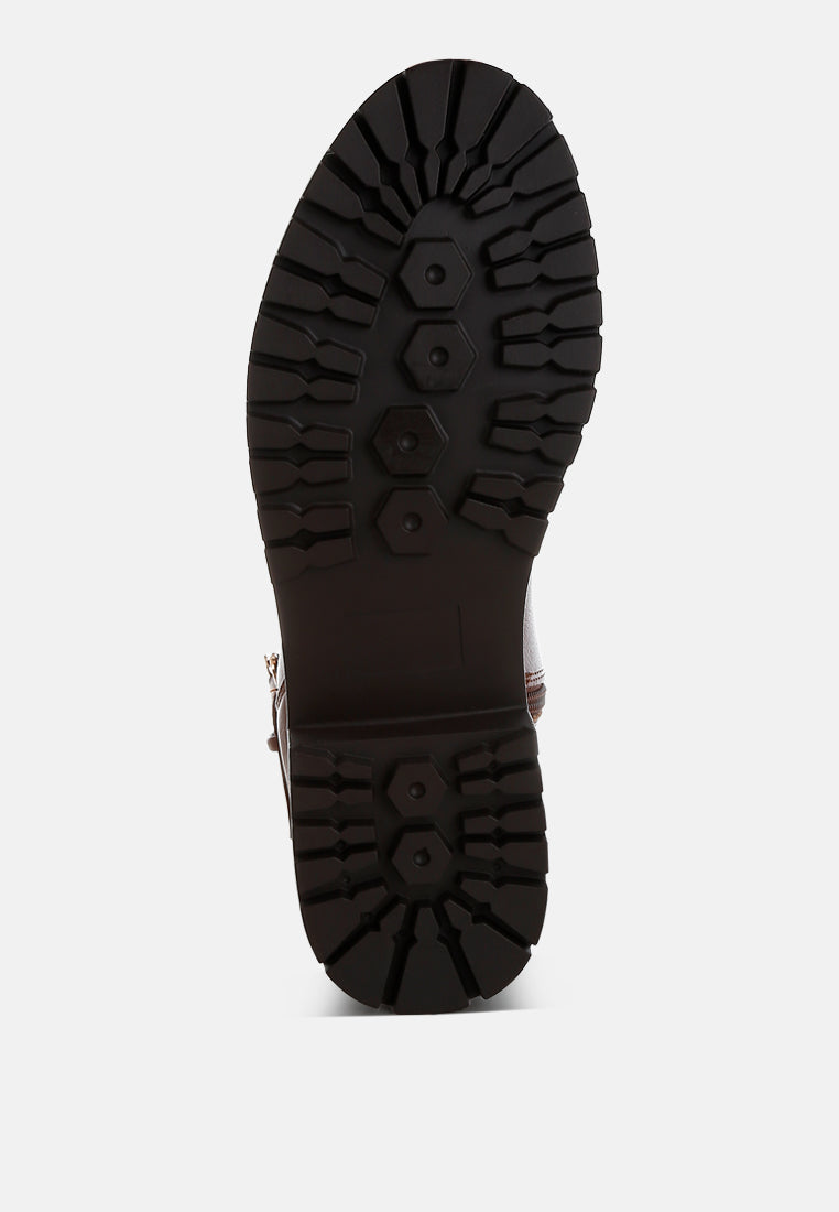 Antorin Chunky Buckle Detail Ankle Boots-4