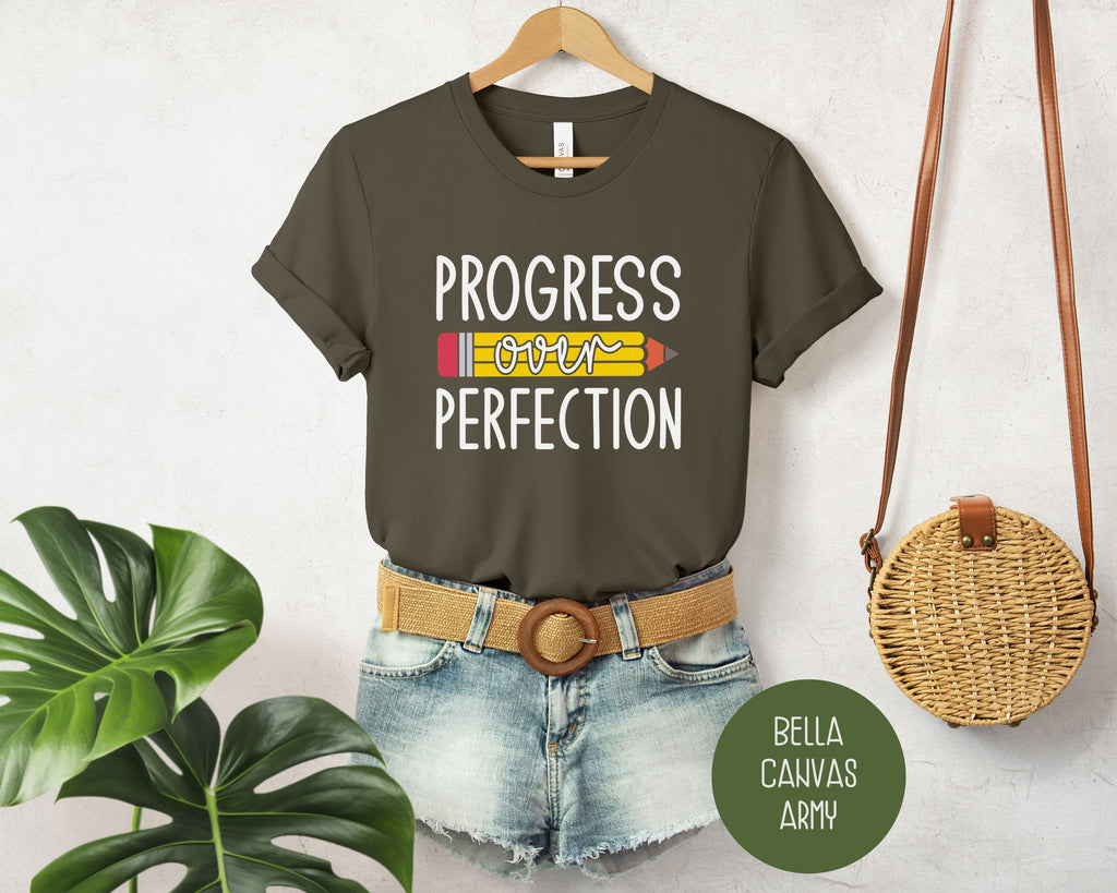 Progress Over Perfection Elementary Teacher Shirt-2