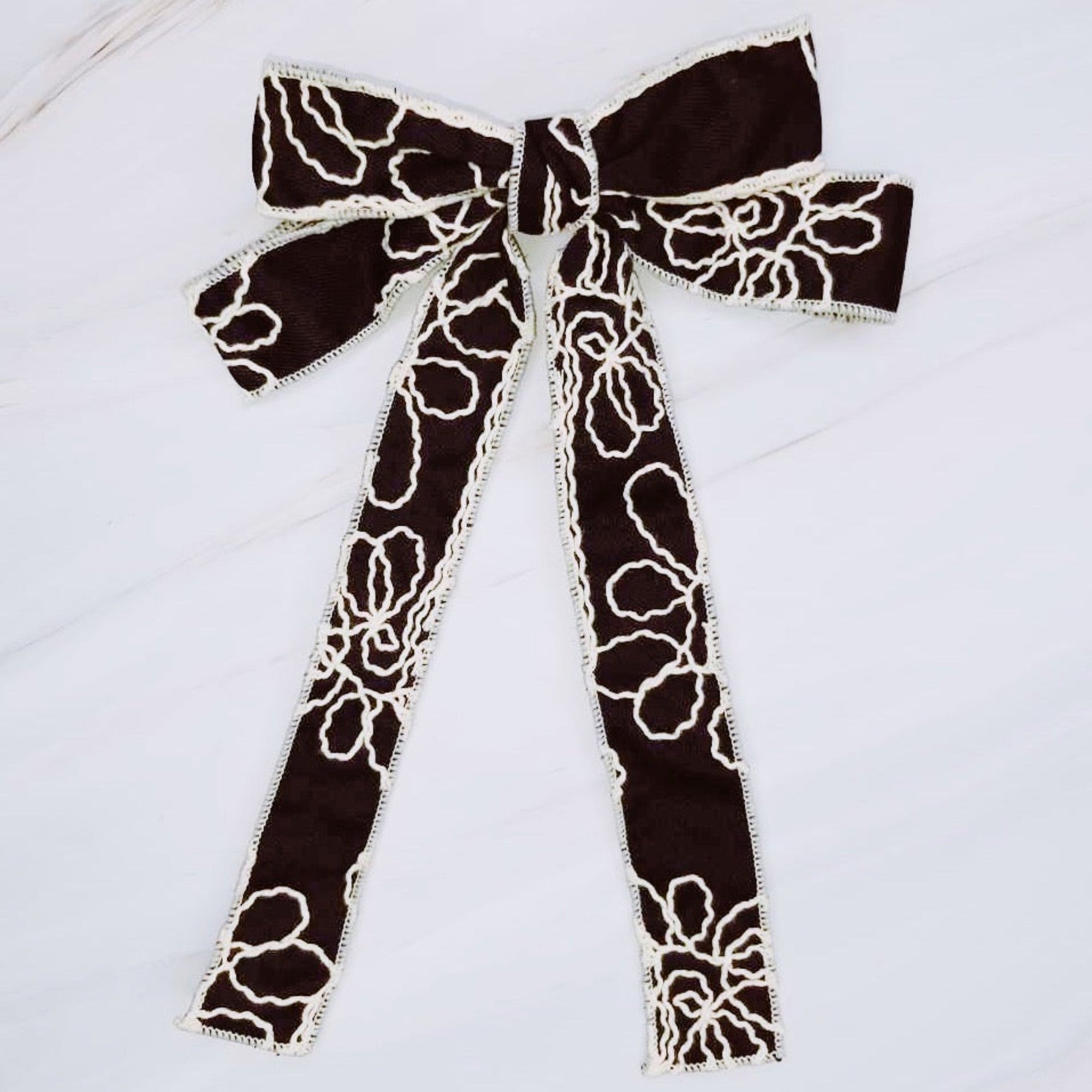 Artful Stitch Bow Hair Clip-2