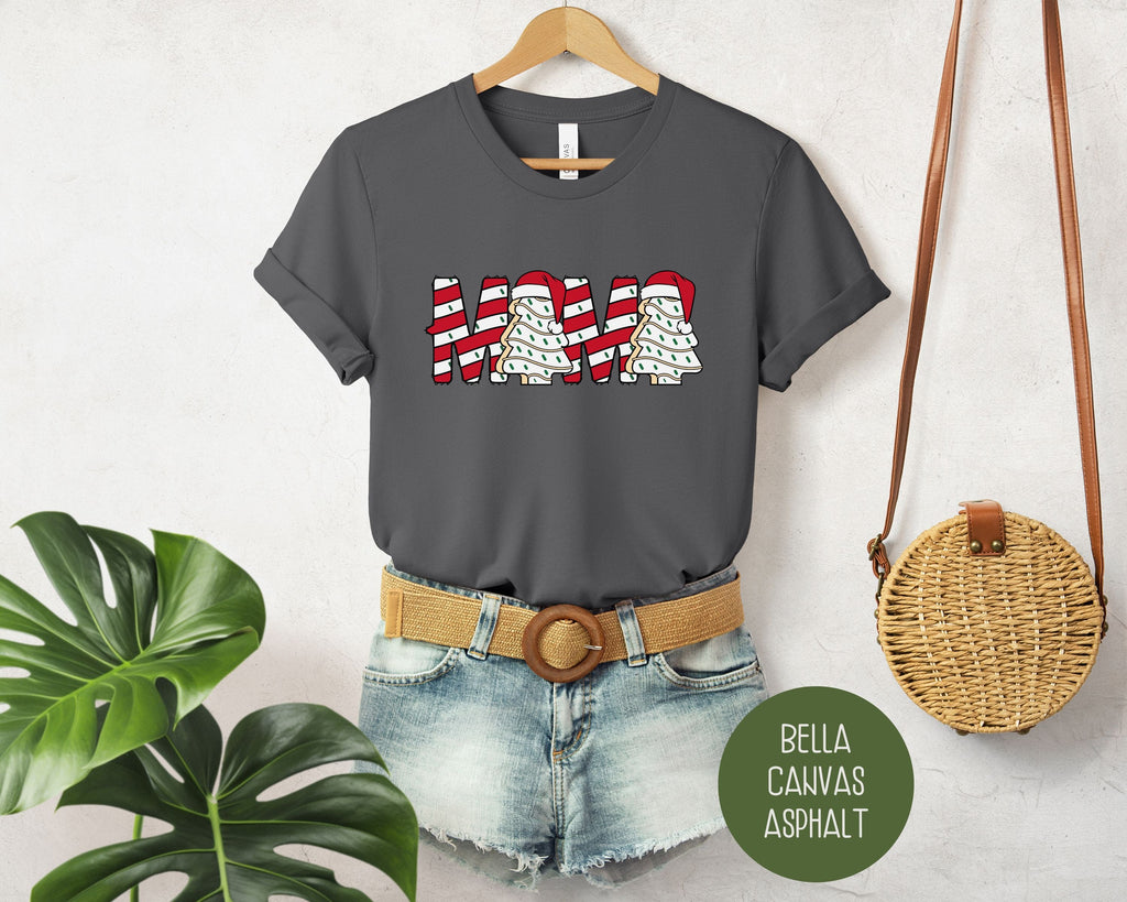Mama Christmas Tree Cake Holiday Shirt-2