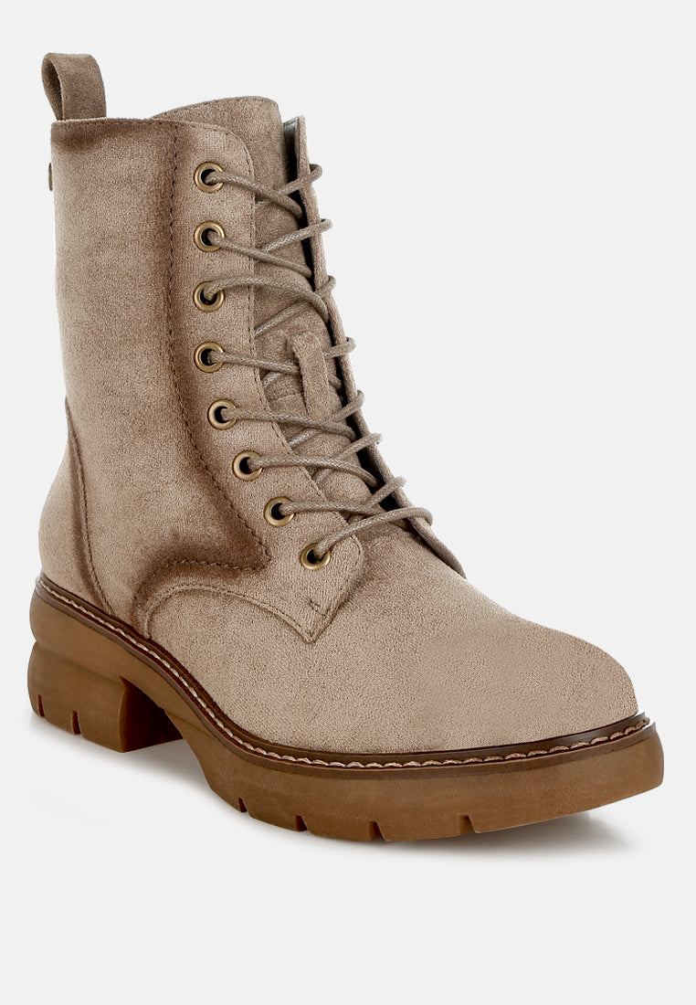 Azalea Lace Up High Ankle Boots-1