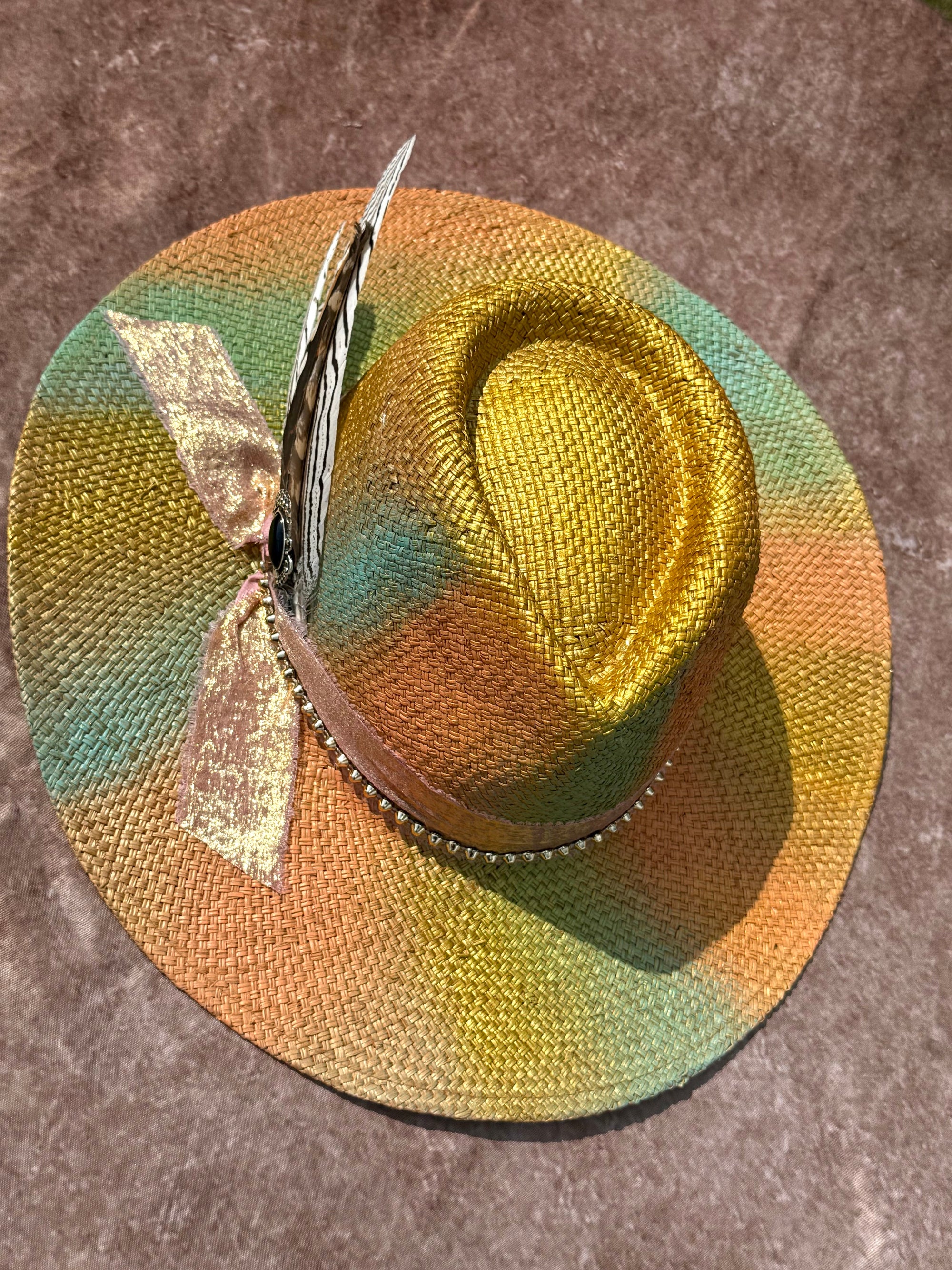 Custom painted Straw Hat-0