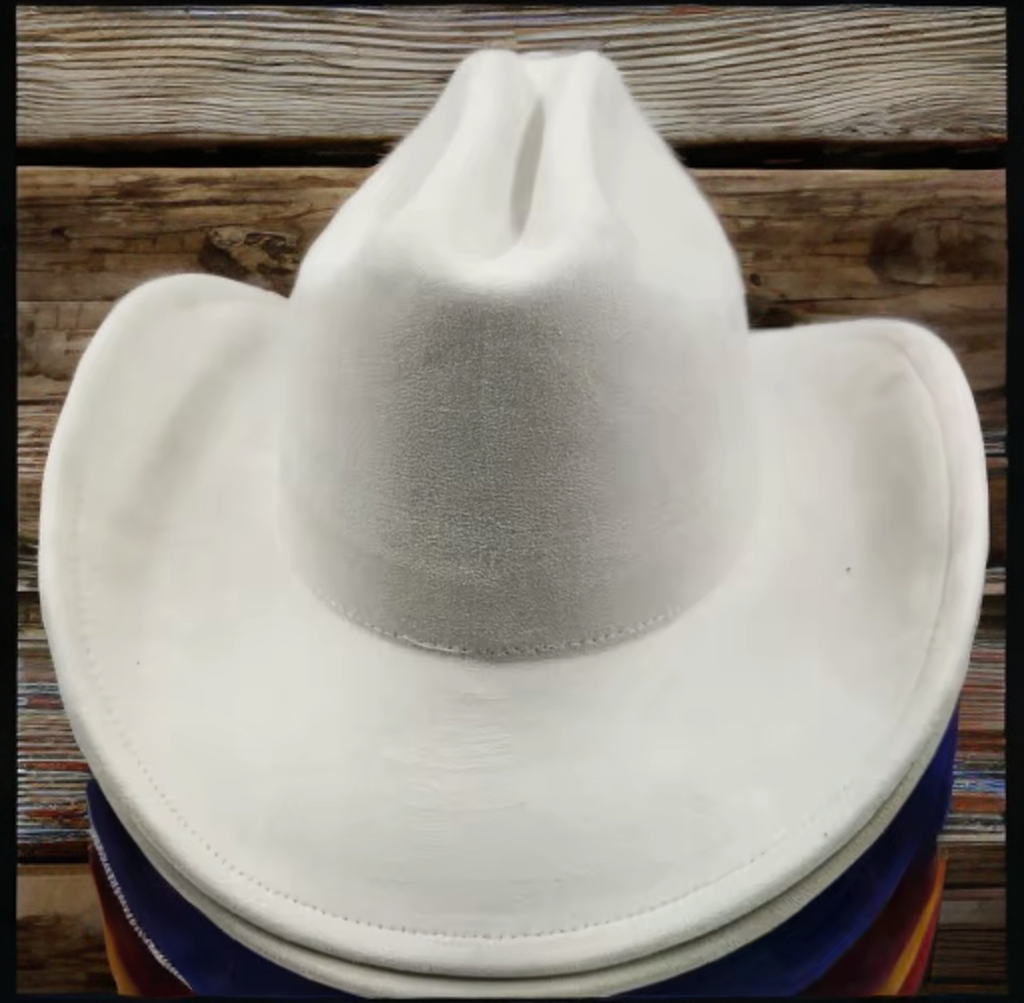 Premium Suede Cowboy Hat - Adjustable Straps Inside, Unisex Design, Size 56-58cm(S-L), Western Style, Great for Burning, Shipped in a Box-3