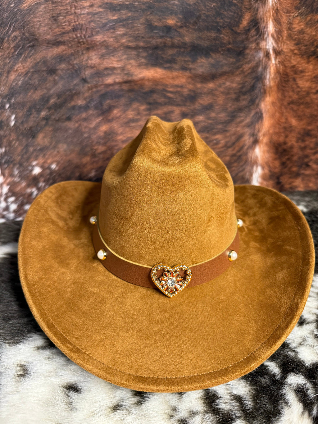 Premium Suede Cowboy Hat - Adjustable Straps Inside, Unisex Design, Size 56-58cm(S-L), Western Style, Great for Burning, Shipped in a Box-0
