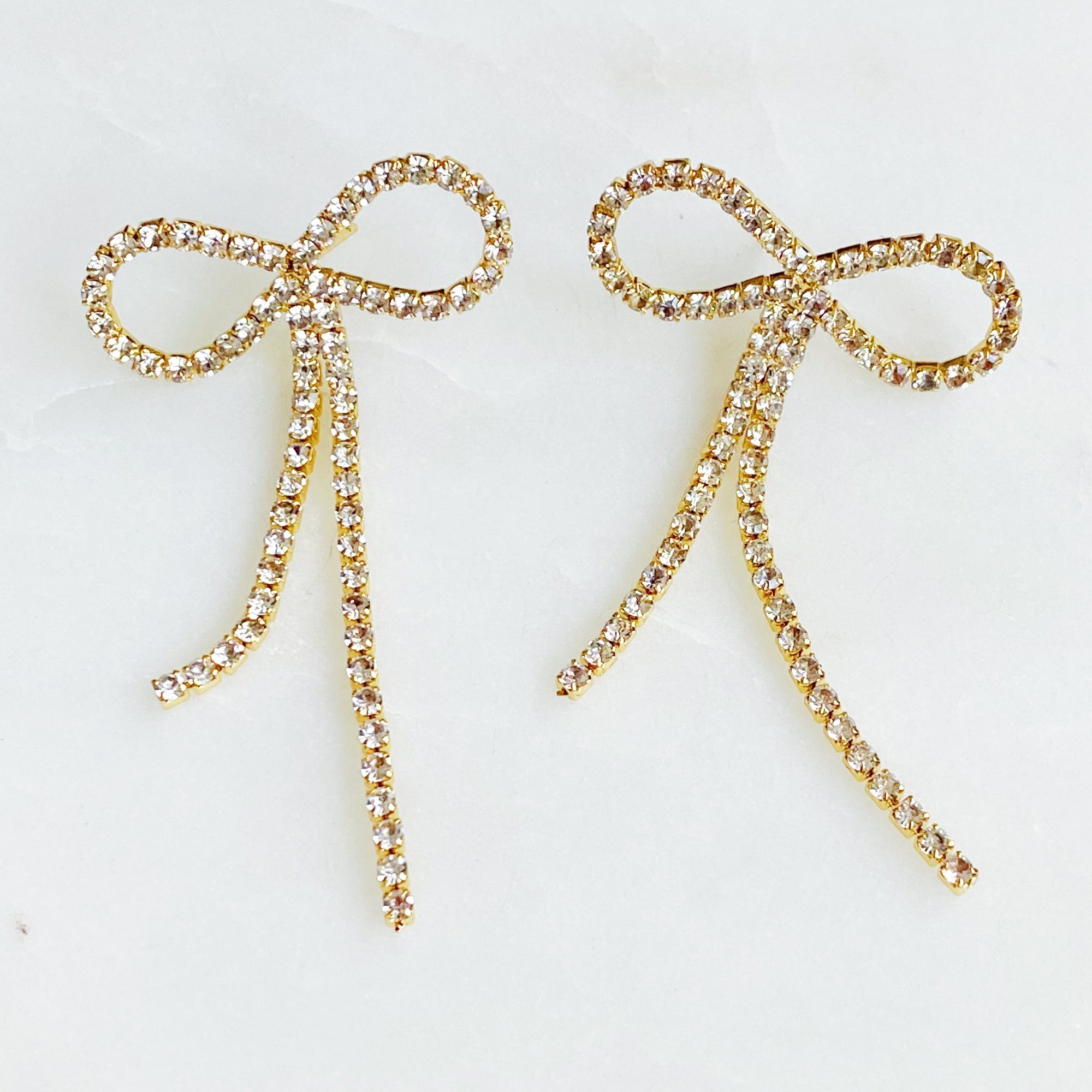 Adorable Shine Bow Earrings-0